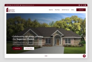 Homepage of House Development Website Design and Development